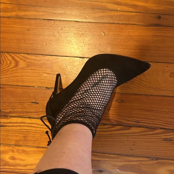 3/$36 Zara Black Mesh Women's Heels - Picture 1 of 11